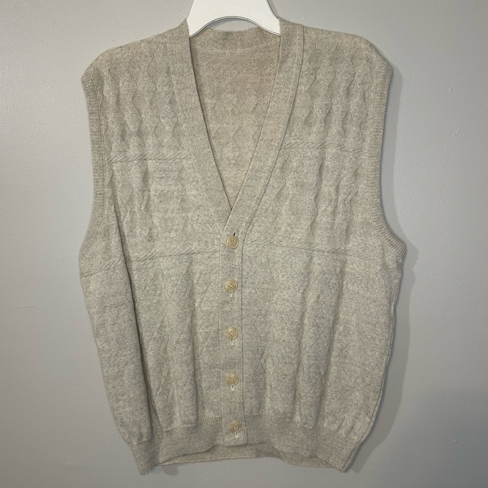 cream buttoned vest